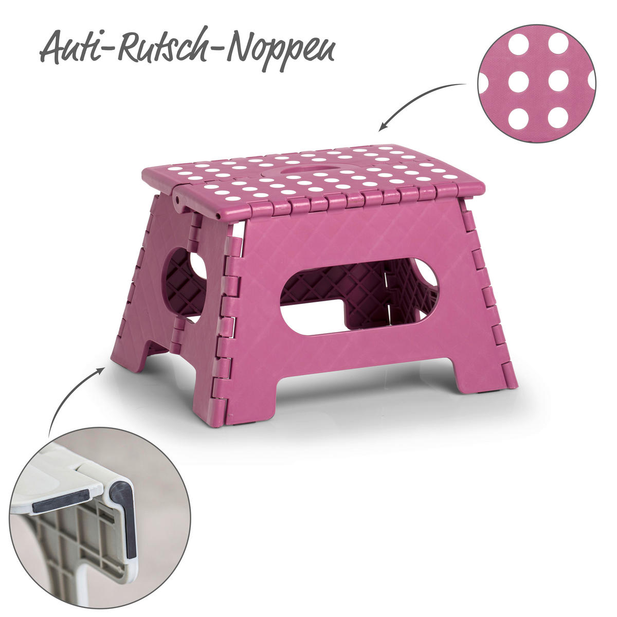 Zeller Klapphocker beere B/H/L: ca. 28x22x35 cm Klapphocker - beere (35,00/28,00/22,00cm) - Zeller