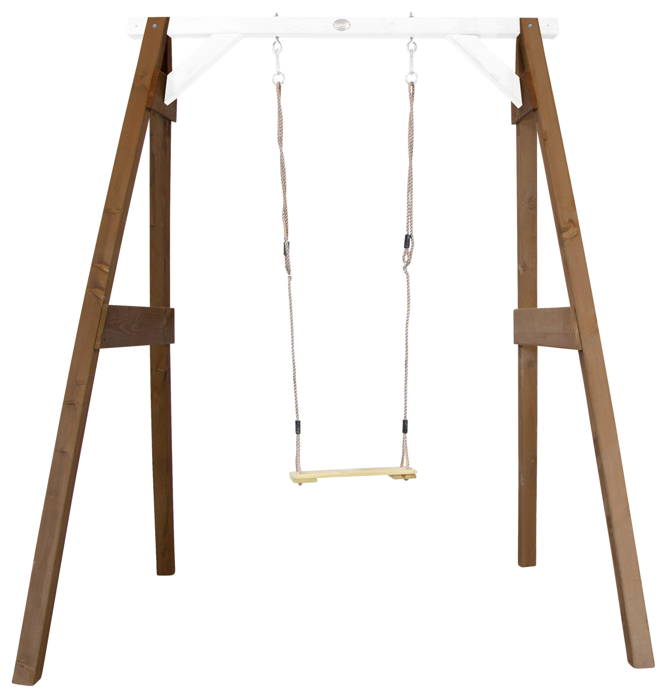 AXI Einzelschaukel braun B/H/L: ca. 181x207x160 cm Einzelschaukel - braun/weiß (160,00/181,00/207,00cm) - AXI