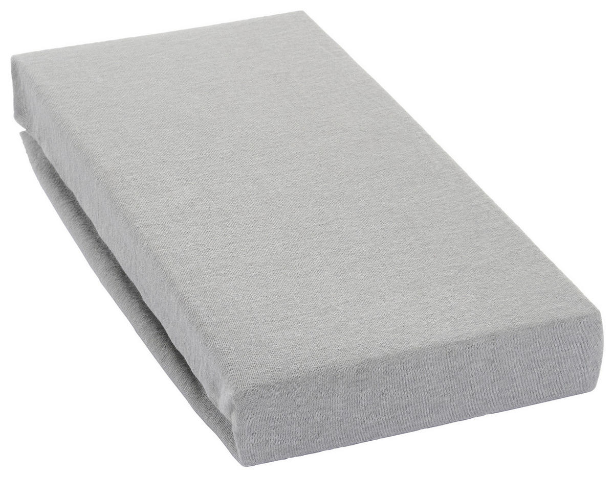 Spannbetttuch Jersey Spannbetttuch_Jersey 100x200cm - silber (100,00/200,00cm) - oh cosy