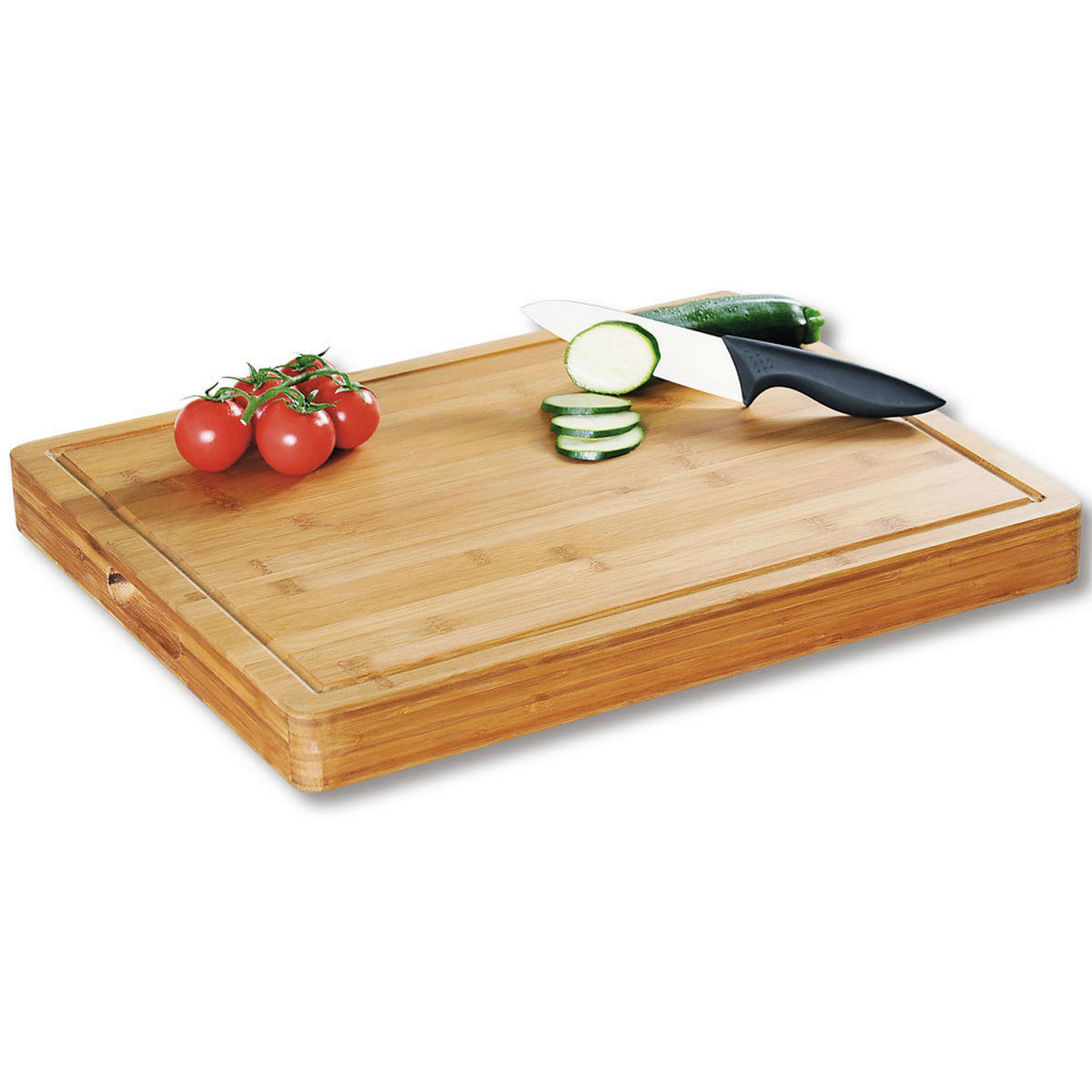 Kesper Tranchierbrett natur Bambus B/H/L: ca. 40x5x50 cm Tranchierbrett - natur (50,00/40,00/5,00cm) - Kesper