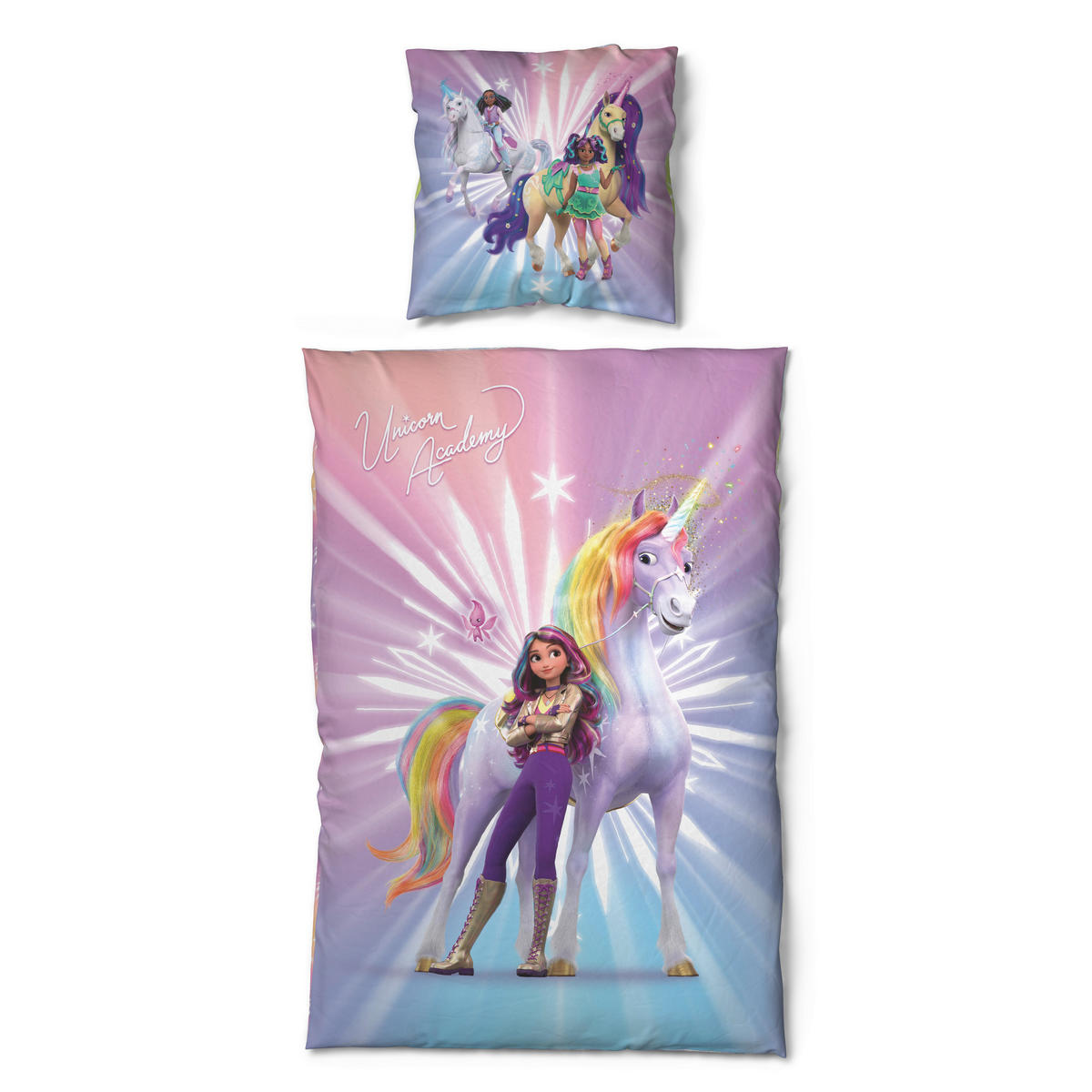 Microfaser Bettwäsche Bettwäsche_Microfaser Unicorn A. - bunt (135,00/200,00cm) - Unicorn Academy