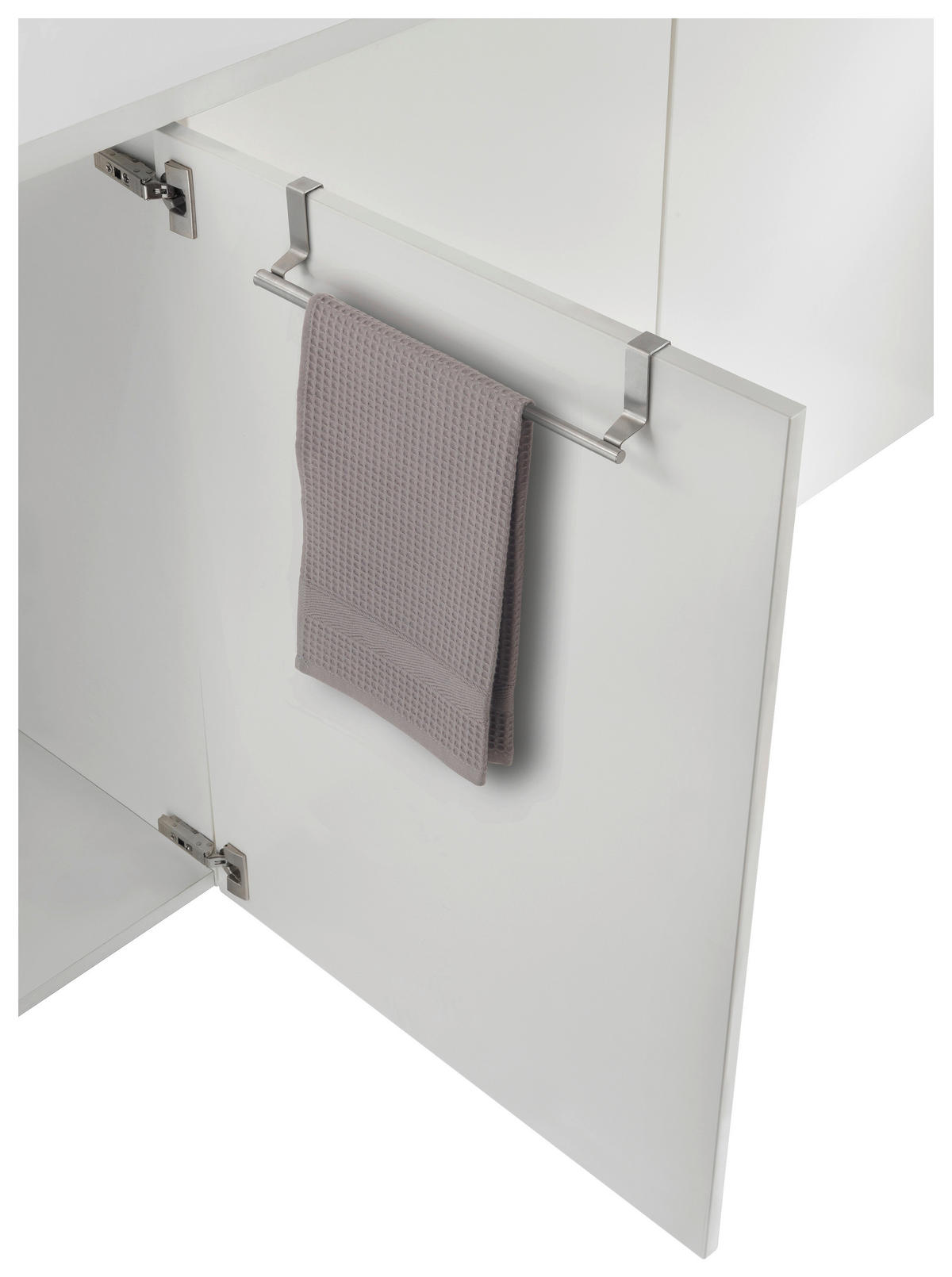 Metaltex Haushaltshelfer silber Stahl B/H/L: ca. 28x15x5 cm Handtuchhalter_ausziehbar - silber (5,00/28,00/15,00cm) - Metaltex