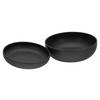 CreaTable Salatschalenset Uno Black schwarz Steinzeug 2 tlg. Uno Black - schwarz - CreaTable
