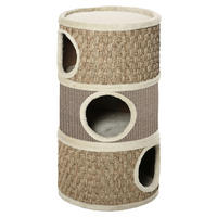 PawHut Tier-Zubehör braun Edelstahl B/H/L: ca. 37,5x37,5x70 cm Kratztonne - braun (70,00/37,50/37,50cm) - PawHut