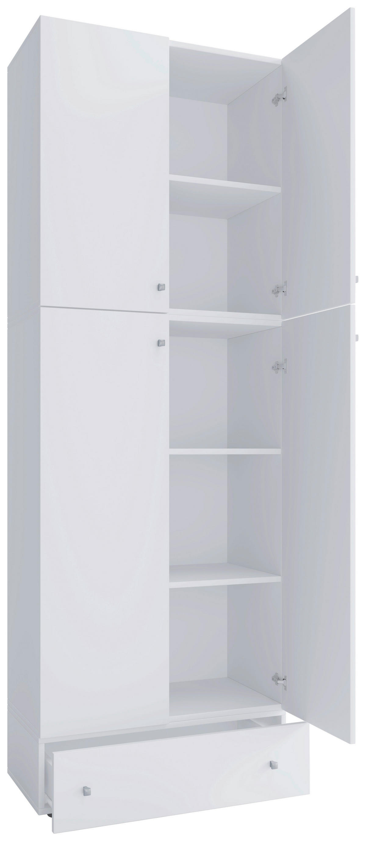 Büroschrank Lona weiß B/H/T: ca. 70x200x39 cm Lona - weiß (70,00/200,00/39,00cm) - VCM Möbel