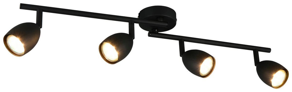 Reality Spot 4 flammig Uliana schwarz B/L: ca. 16,5x70,5 cm GU10 4 Brennstellen Spot_4flg.Uliana - schwarz (16,50/70,50cm) - Reality