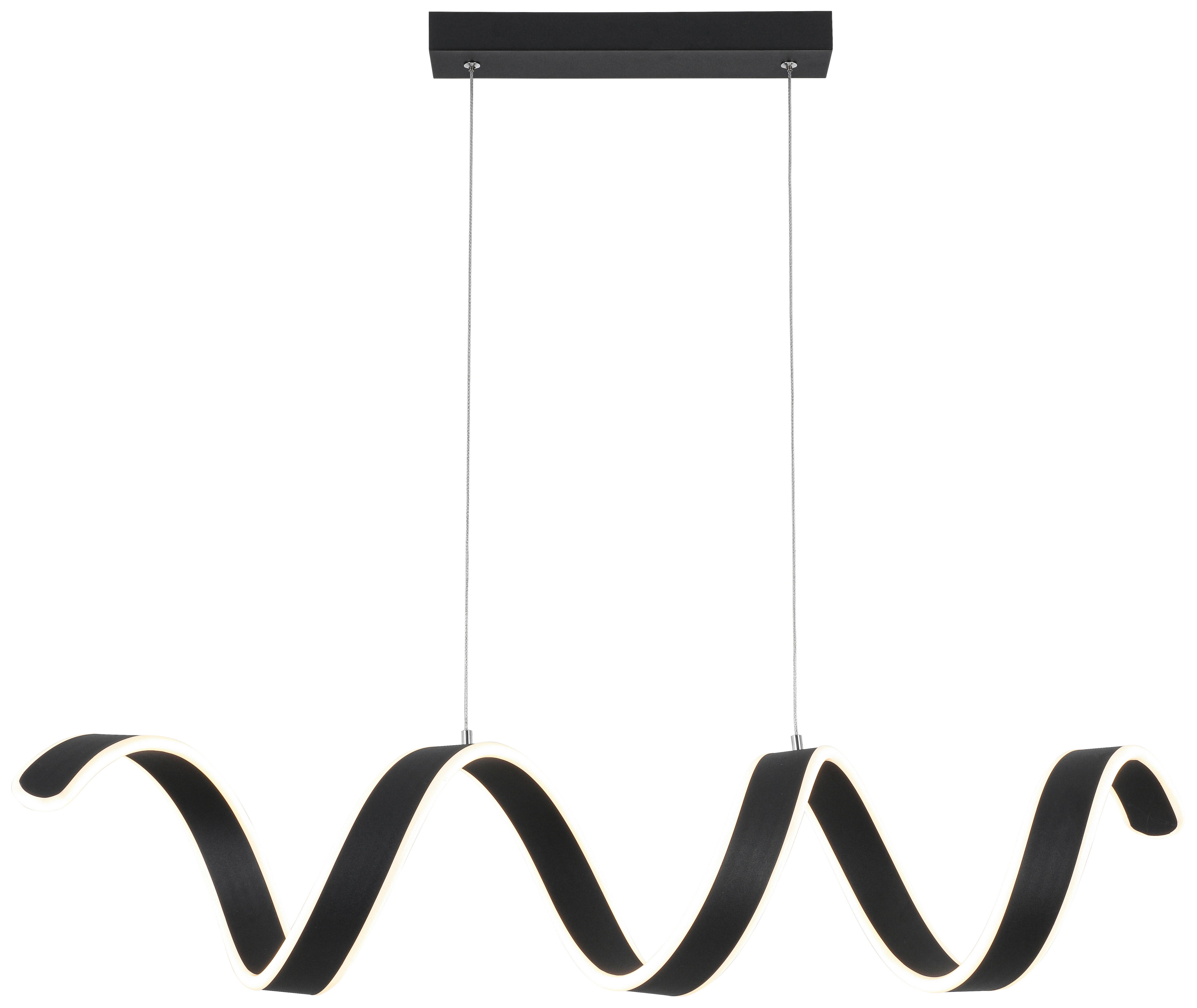 Thumbnail - Nolo LED-Pendelleuchte Gabriella schwarz Metall Kunststoff B/H/L: ca. 18x120x92 cm