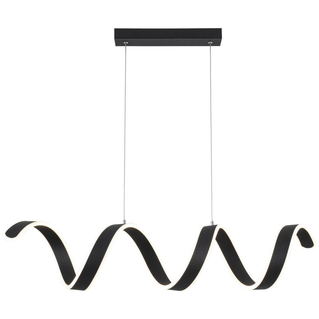 Thumbnail - Nolo LED-Pendelleuchte schwarz Metall Kunststoff B/H/L: ca. 18x120x92 cm