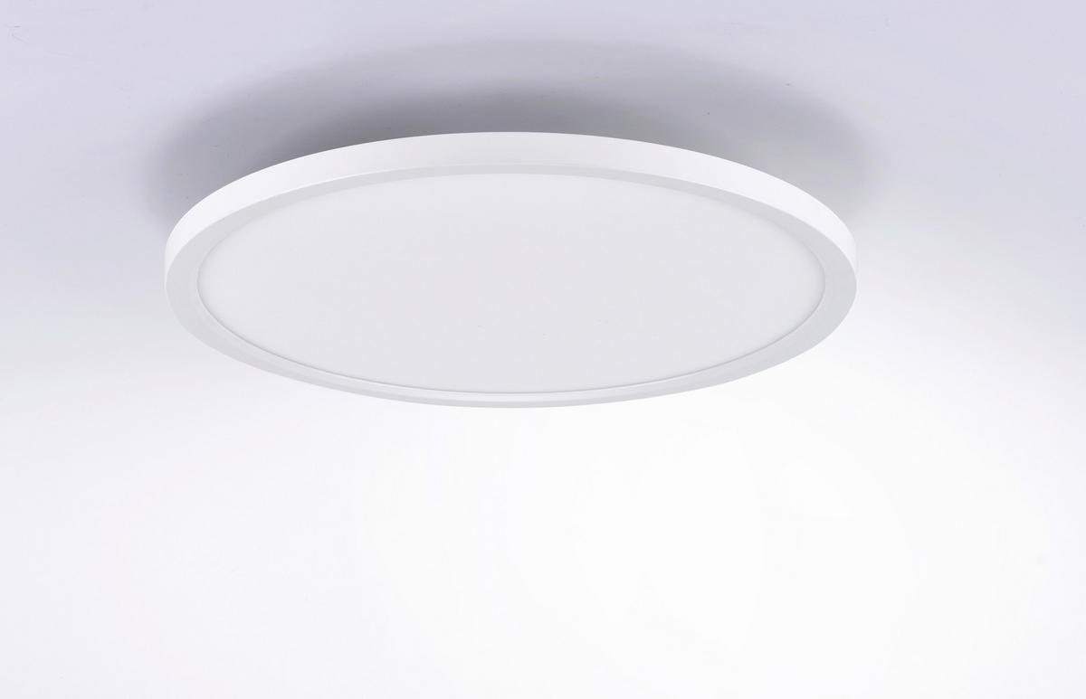 Just Light LED-Deckenpanel FLAT 15571-16 weiß Metall Kunststoff H/D: ca. 4,5x40 cm 1 Brennstellen FLAT - weiß (40,00/4,50cm) - Just Light