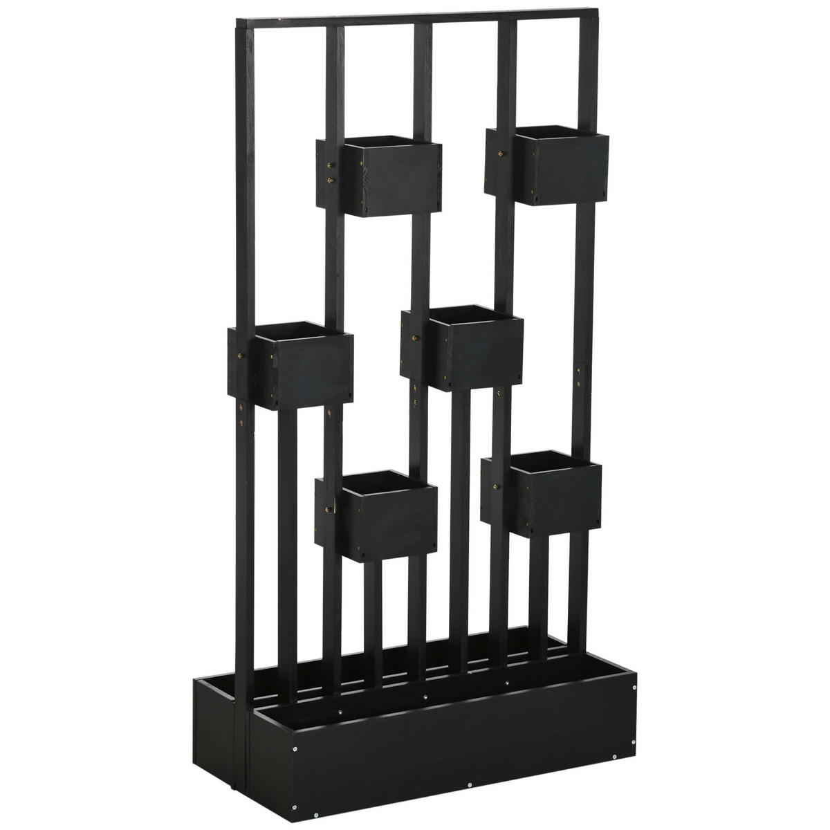 Outsunny Blumenkasten Blumenkasten - schwarz (90,00/45,00/170,00cm) - Outsunny