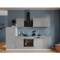 Respekta Küchenblock Malia Beton Optik B/H/T: ca. 280x200x60 cm Malia - Beton/weiß (280,00/200,00/60,00cm) - Respekta