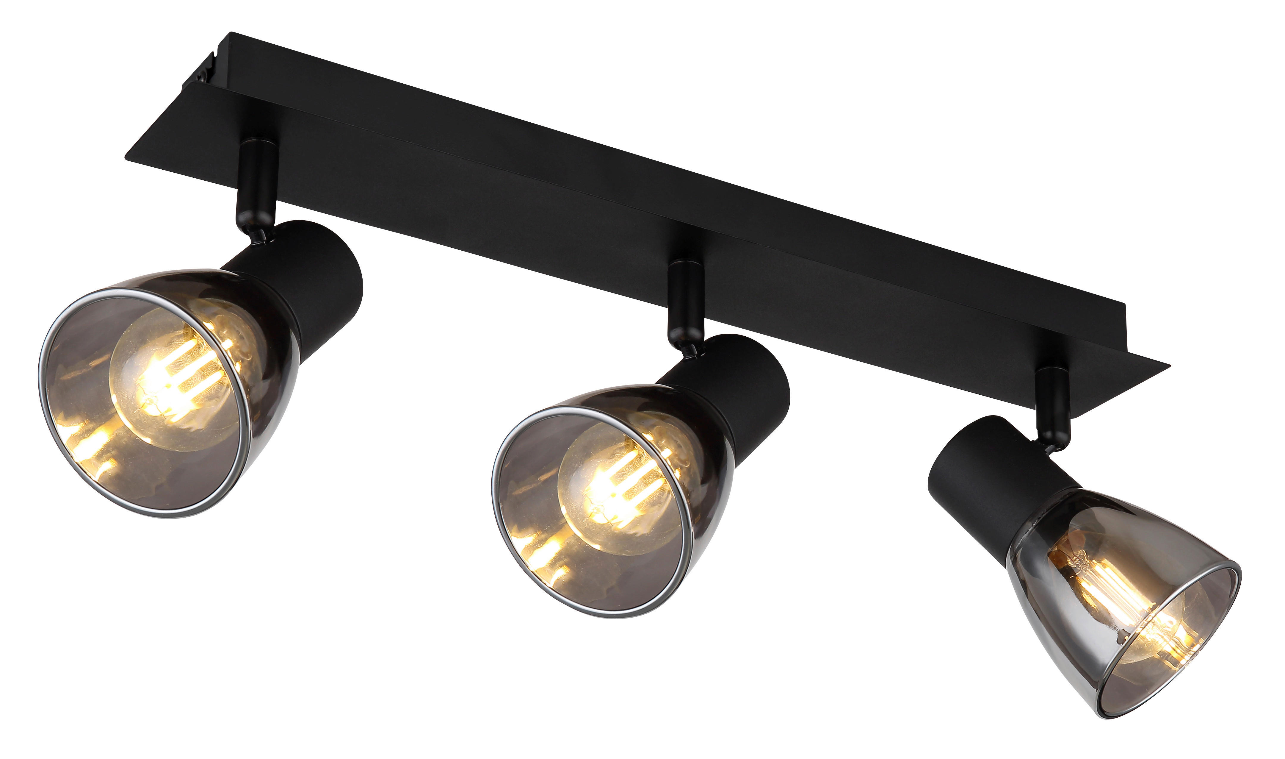 GLOBO Spot schwarz Metall B/H/T: ca. 7x15,5x40 cm E14 3 Brennstellen CLAUDE - schwarz (7,00/15,50/40,00cm) - GLOBO