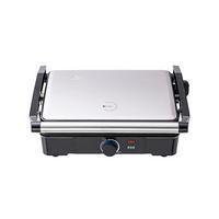 BERGNER Kontaktgrill silber B/H/L: ca. 15x37x38 cm EL BOHIO - schwarz/silber (38,00/15,00/37,00cm) - BERGNER