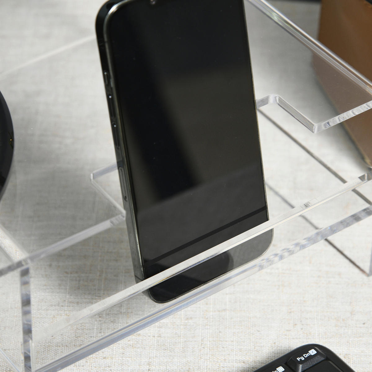 HOMCOM Monitorständer transparent Monitorständer - transparent (12,00/19,00/50,80cm) - HOMCOM