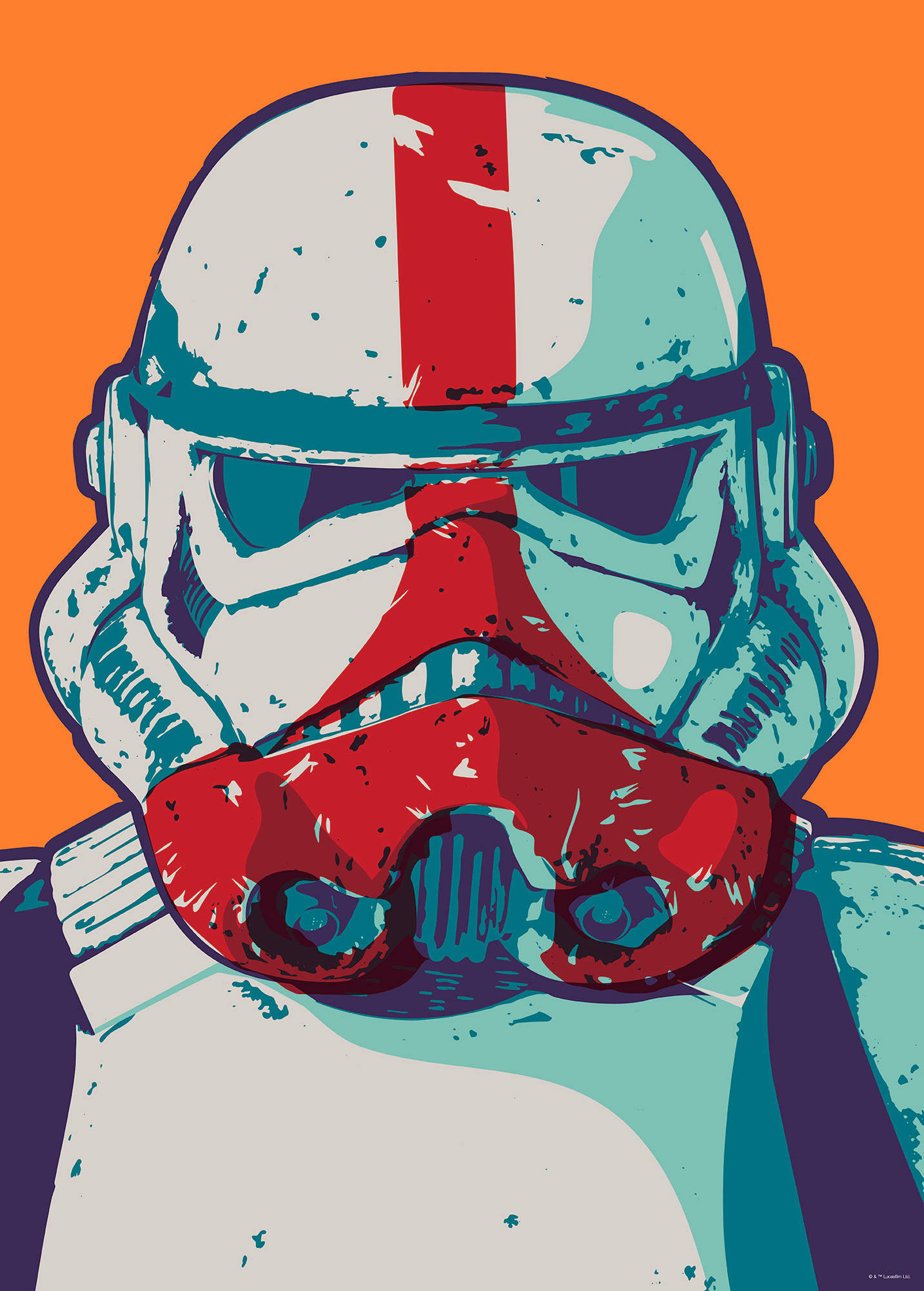 Komar Poster Mandalorian Pop Art Stormtrooper Disney B/L: ca. 50x70 cm günstig online kaufen