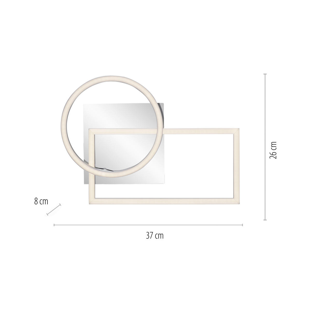 Just Light Deckenleuchte 14031-55 Iven stahlfarbig Kunststoff Eisen Aluminium B/H/L: ca. 26x8x27 cm Iven - stahlfarbig (27,00/26,00/8,00cm) - Just Light