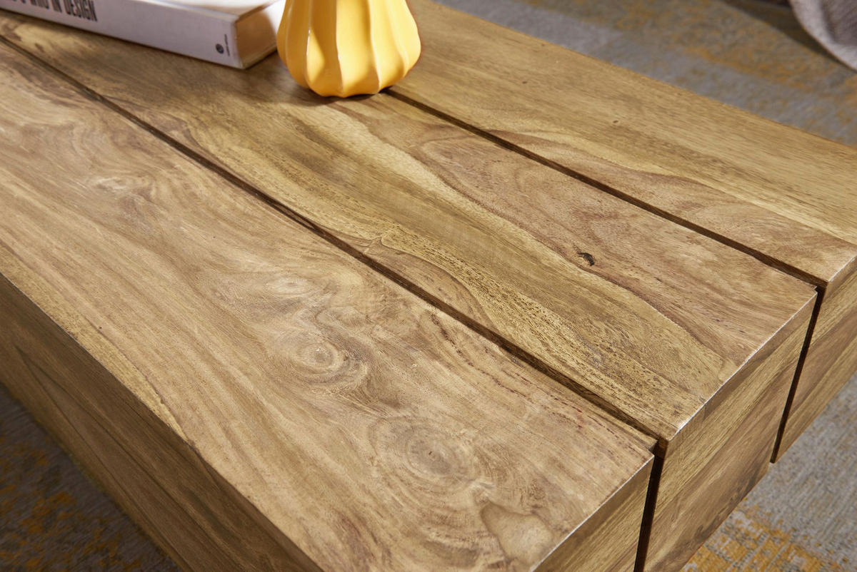 Couchtisch natur B/H/T: ca. 120x30x45 cm Couchtisch - natur (120,00/30,00/45,00cm) - Wohnling
