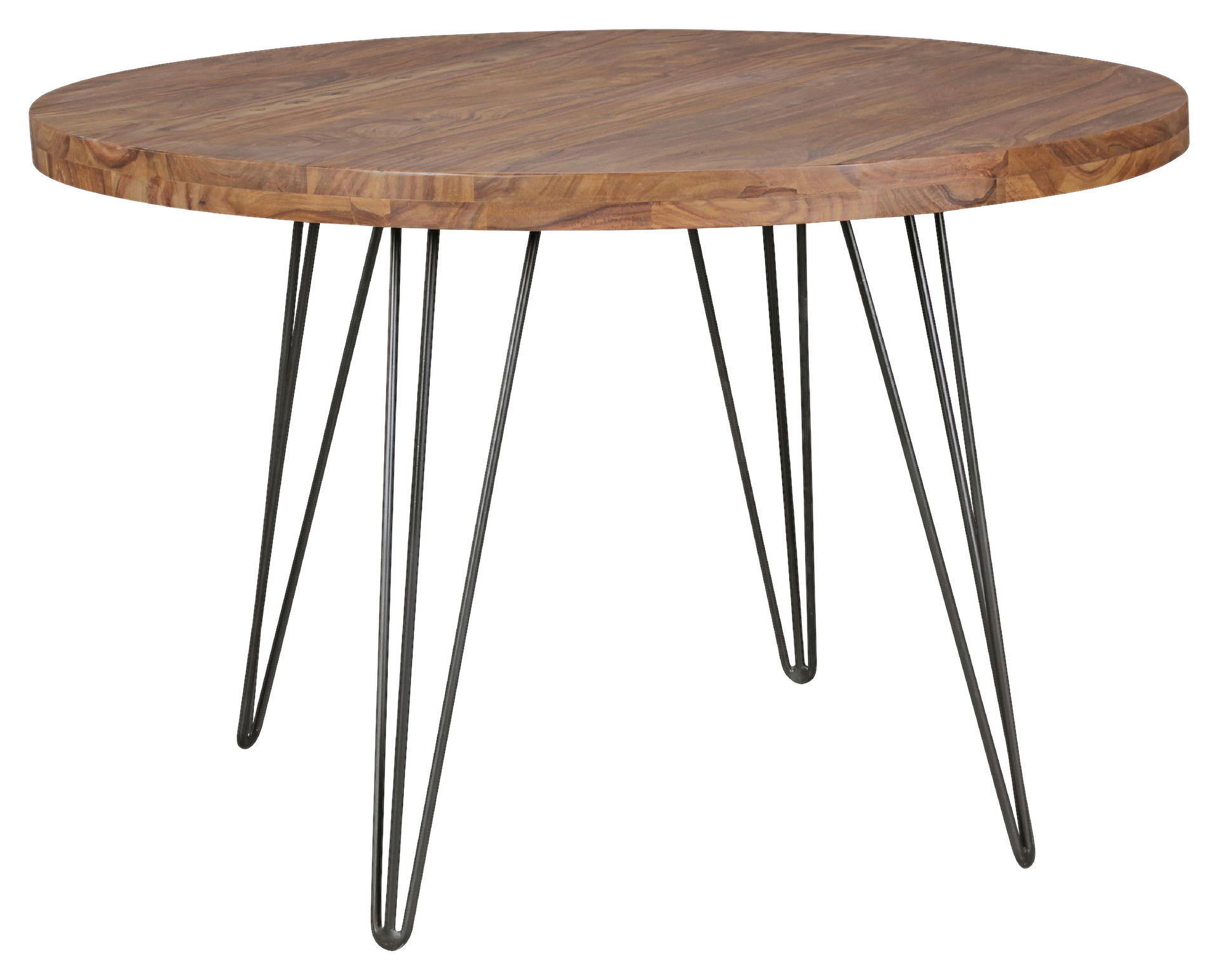 Esstisch natur schwarz matt H/D: ca. 78x120 cm Esstisch - natur/schwarz (120,00/78,00cm) - Wohnling