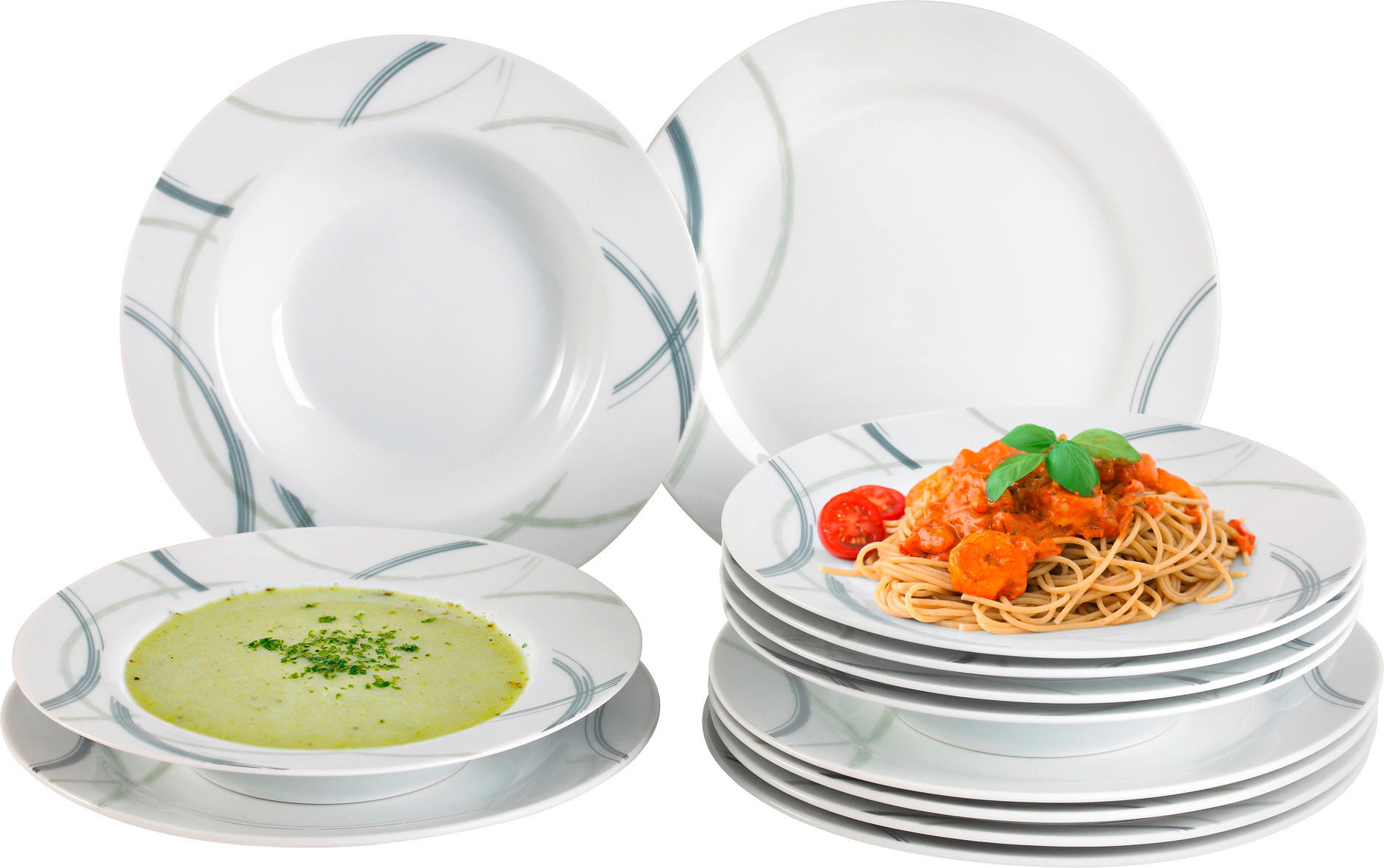 Sensation Tafelservice weiß Porzellan 12 tlg. Tafelset_Ben_12tlg. - weiß - Sensation