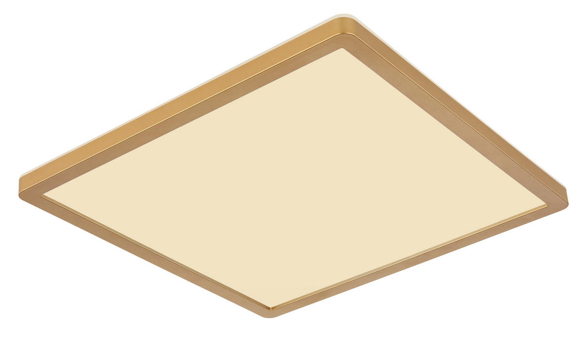 GLOBO LED-Deckenleuchte messing Opal Kunststoff B/H/T: ca. 29,4x2,5x29,4 cm SAPANA - messing/Opal (29,40/2,50/29,40cm) - GLOBO