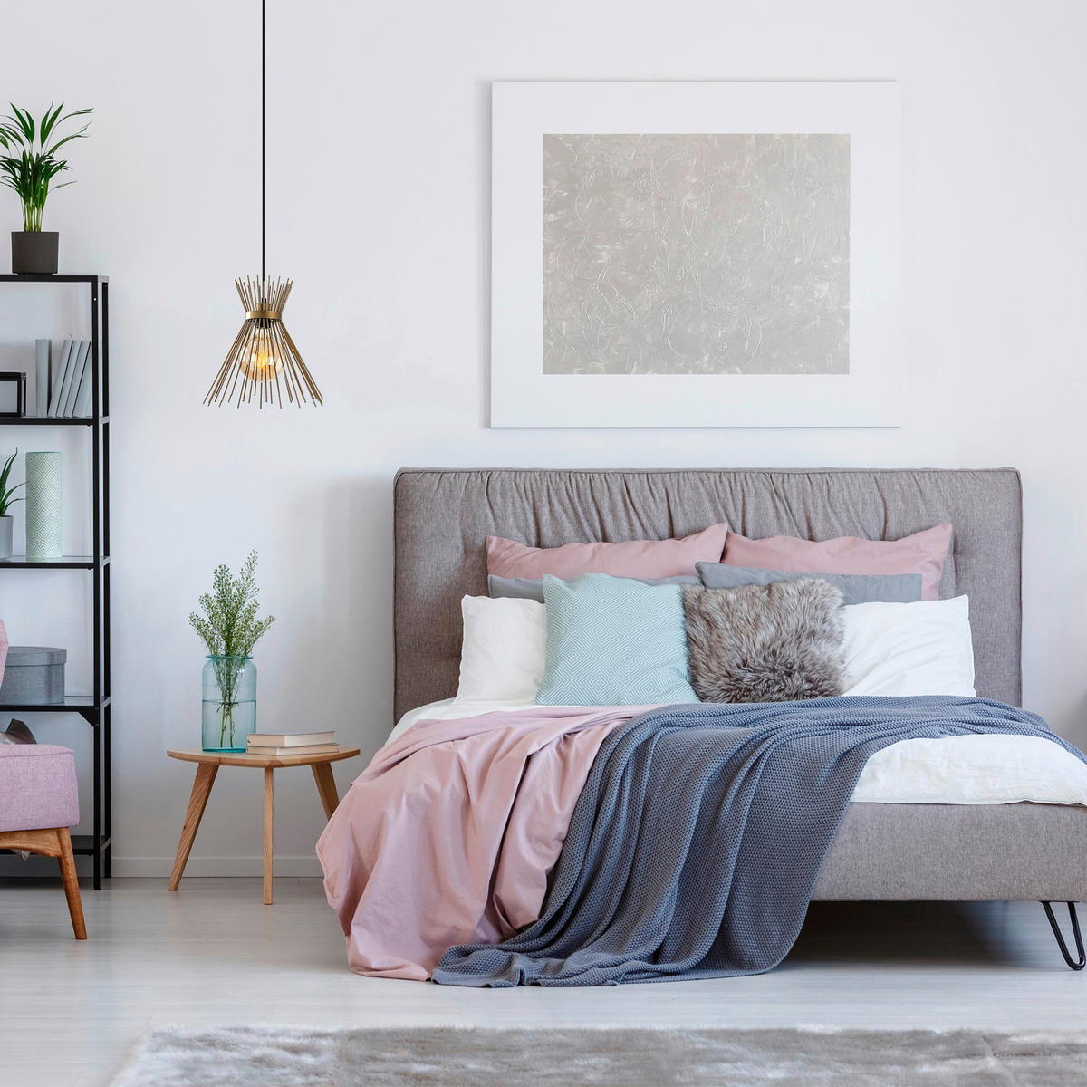 Opviq Pendelleuchte Kirpi schwarz Metall B/H/T/L/D: ca. 34x131x34x34x34 cm E27 1 Brennstellen Kirpi - schwarz (34,00/34,00/131,00cm) - Opviq