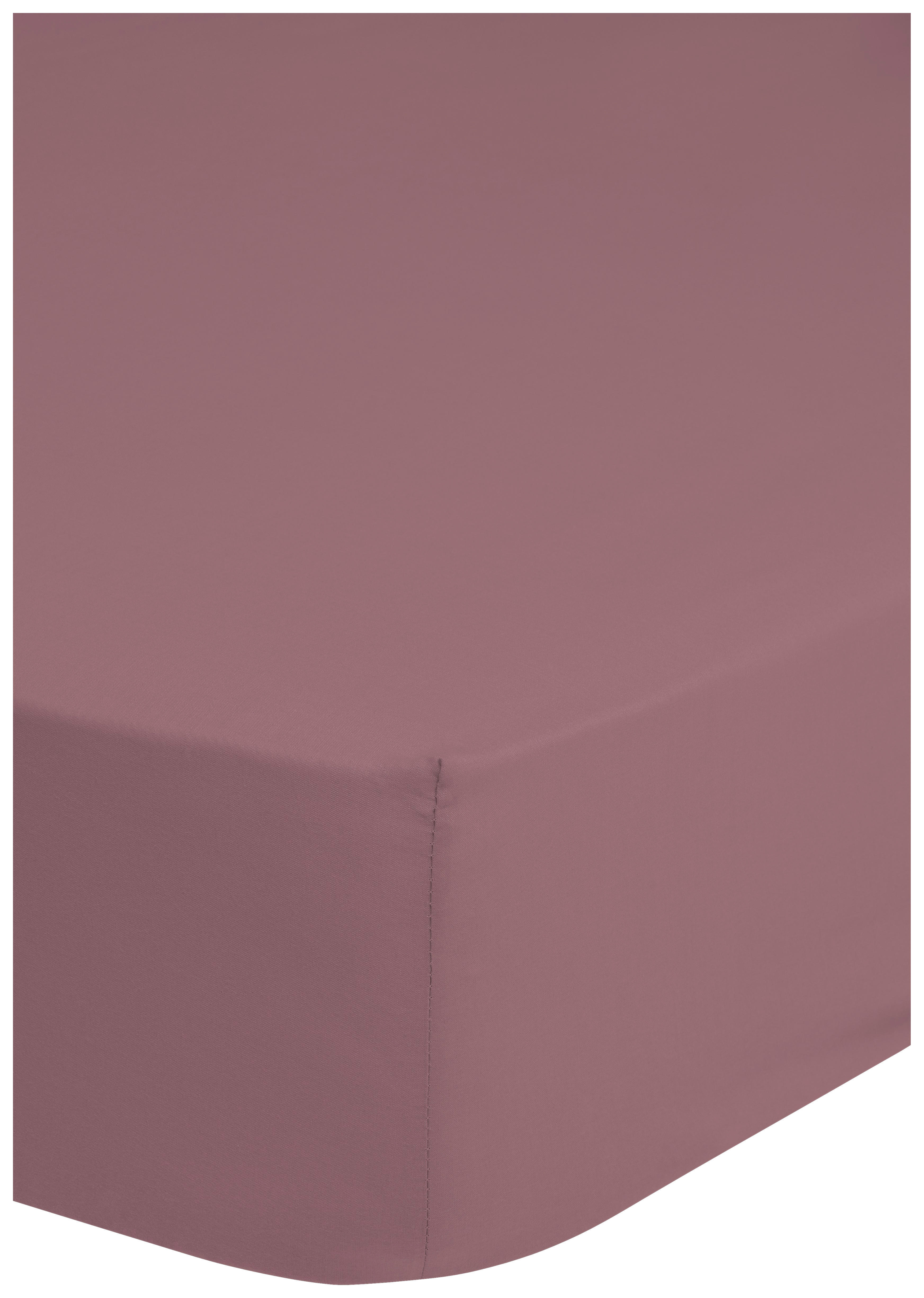 Baumwoll Spannbetttuch Satin Spannbetttuch-Satin 160x200cm - mauve (160,00/200,00cm) - HIP