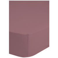 Baumwoll Spannbetttuch Satin Spannbetttuch-Satin 160x200cm - mauve (160,00/200,00cm) - HIP