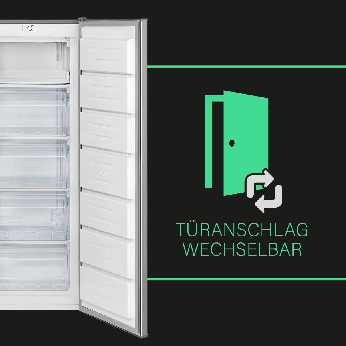 Bomann Gefrierschrank GS 7340 Inox B/H/T: ca. 54x143x57 cm Gefrierschrank GS 7340 ix-look - Inox (54,00/143,00/57,00cm) - Bomann