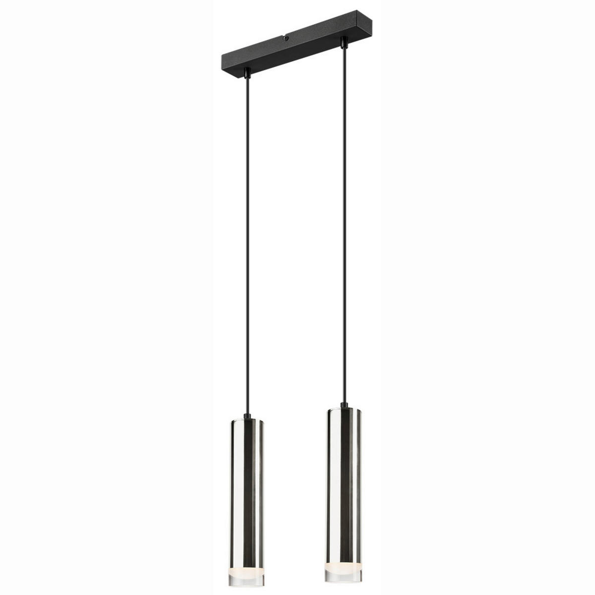 Lamkur Pendelleuchte schwarz Stahl B/H/L: ca. 8x99x32 cm E27 2 Brennstellen DIEGO - schwarz (32,00/8,00/99,00cm) - Lamkur