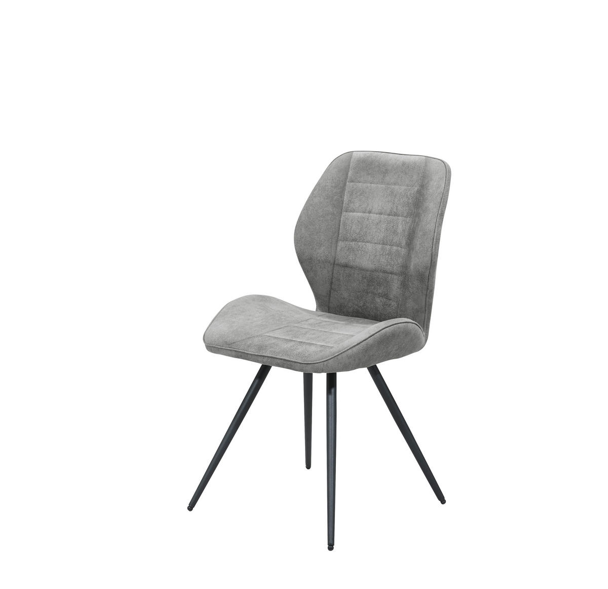 Stuhl New York grau Microfaser B/H/T: ca. 51x87x55 cm New York - schwarz/grau (51,00/87,00/55,00cm)
