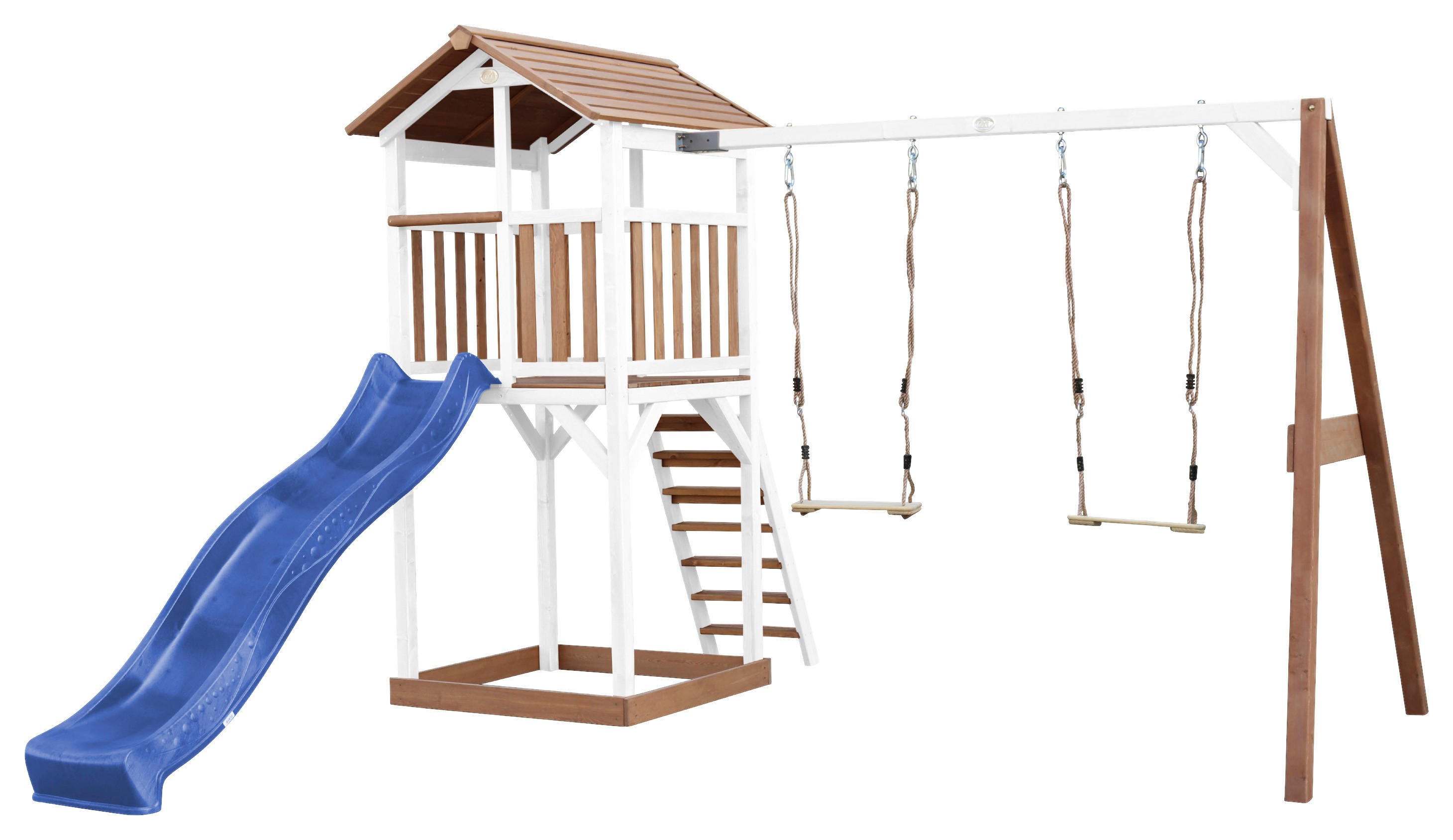 AXI Spielturm Beach Tower braun B/H/L: ca. 357x242x349 cm Beach Tower - braun/blau (349,00/357,00/242,00cm) - AXI