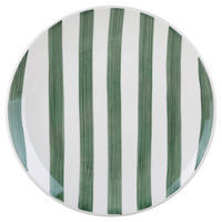 Teller grün Keramik H/D: ca. 2,8x27 cm Essteller_Stripes grün - weiß/grün (27,00/2,80cm)