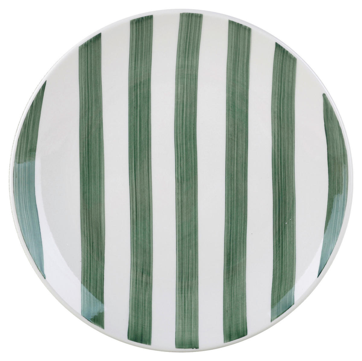 Teller grün Keramik H/D: ca. 2,8x27 cm Essteller_Stripes grün - weiß/grün (27,00/2,80cm)