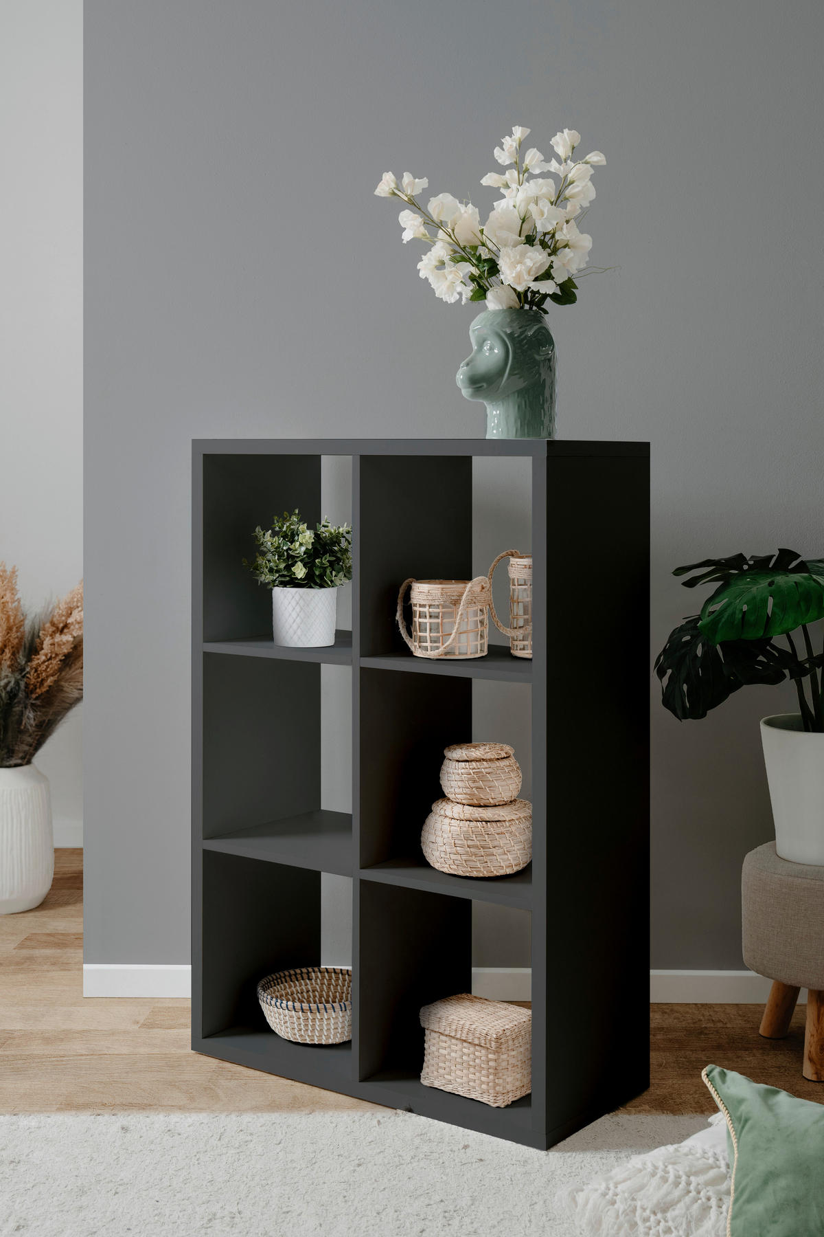 Raumteiler Max anthrazit B/H/T: ca. 73x107x33 cm Max - anthrazit (73,00/107,00/33,00cm)