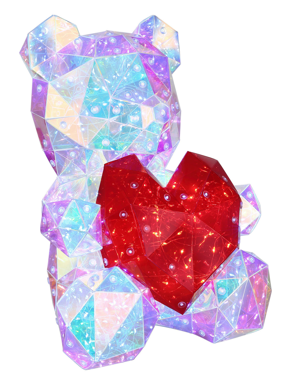 GLOBO LED-Dekoleuchte Brondar 28058 klar rot Kunststoff H: ca. 30 cm Brondar - klar/rot (30,00cm) - GLOBO