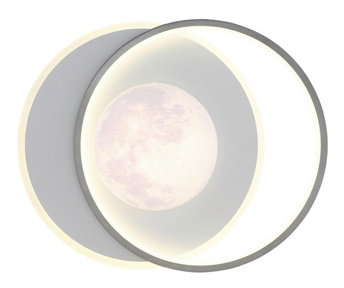 GLOBO Deckenventilator Deckenleuchte-Moon - schwarz/grau (43,00/10,00/36,00cm) - GLOBO