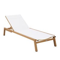 AXI Outdoor Living Gartenliege Logan braun Textil B/H/L: ca. 70x30x193 cm Logan - braun/creme (193,00/70,00/30,00cm) - AXI Outdoor Living