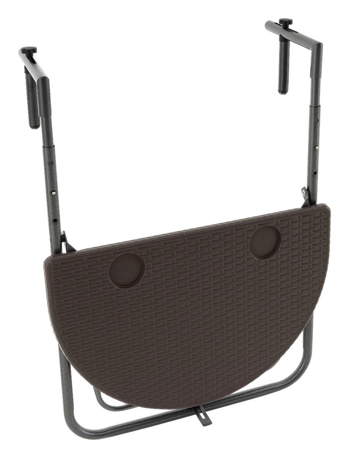 VCM Balkonhängetisch braun Polyrattan B/H/T: ca. 60x83x62 cm Balkon-Hängetisch - braun (60,00/83,00/62,00cm) - VCM