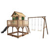AXI Spielhaus Liam braun B/H/L: ca. 613x291x277 cm Liam - braun/grün (277,00/613,00/291,00cm) - AXI