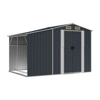 vidaXL Gartenhaus anthrazit B/H/T: ca. 277x179x192,5 cm Gartenhaus - anthrazit (277,00/179,00/192,50cm) - vidaXL