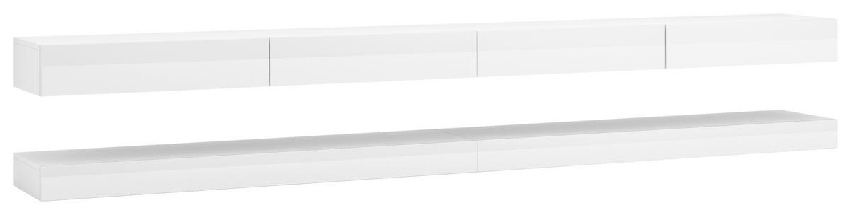 TV-Board Fly weiß weiß Hochglanz B/T: ca. 280x34 cm Fly - weiß (280,00/34,00cm) - WIPMEB