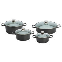 POCOline Topfset schwarz Aluminium 8 tlg. Topfset_8tlg. - schwarz (54,00/31,50/16,50cm) - POCOline
