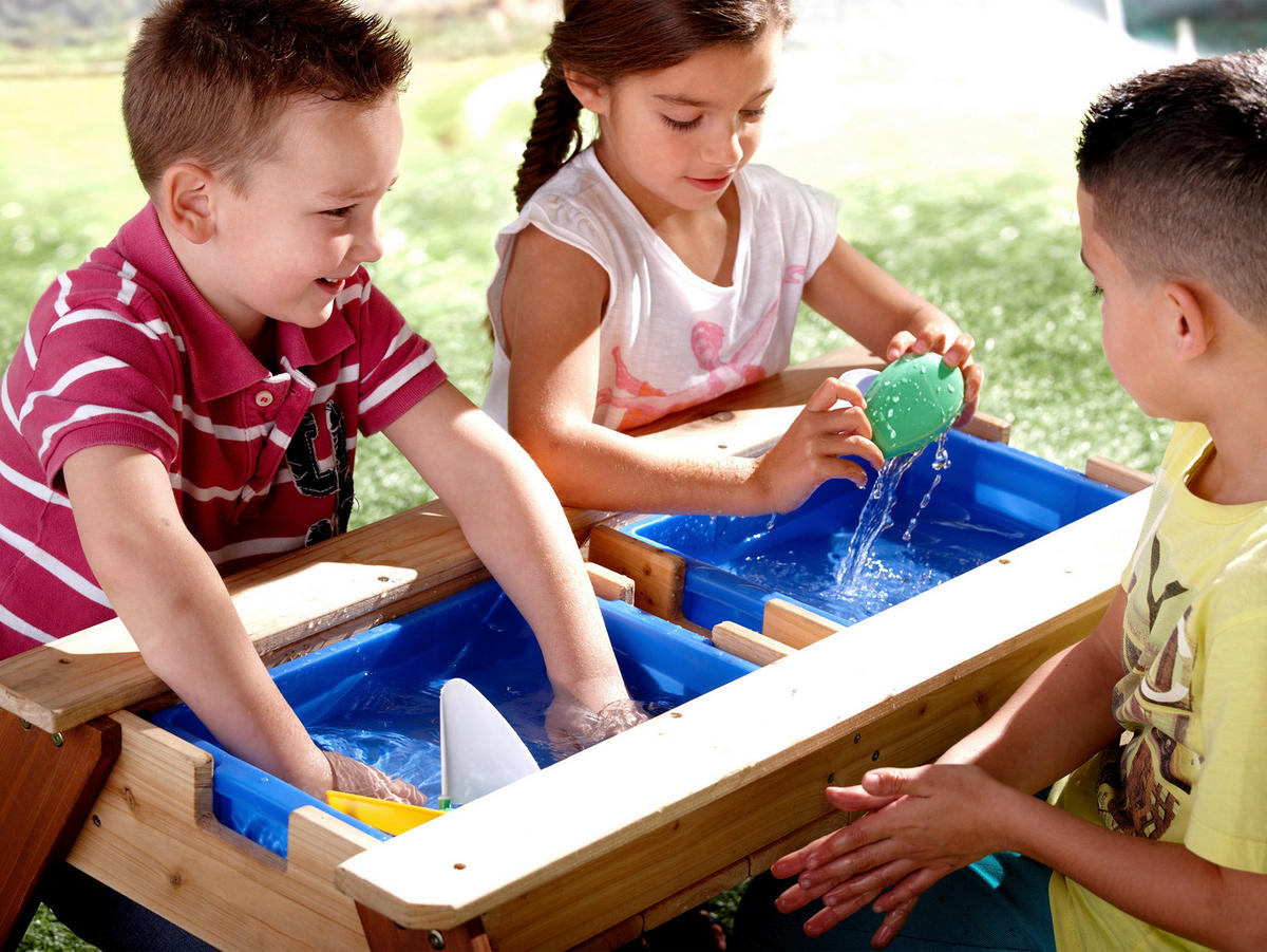 AXI Wasserspieltisch Nick braun B/H/T: ca. 98x48,5x95 cm Nick - braun/blau (98,00/48,50/95,00cm) - AXI