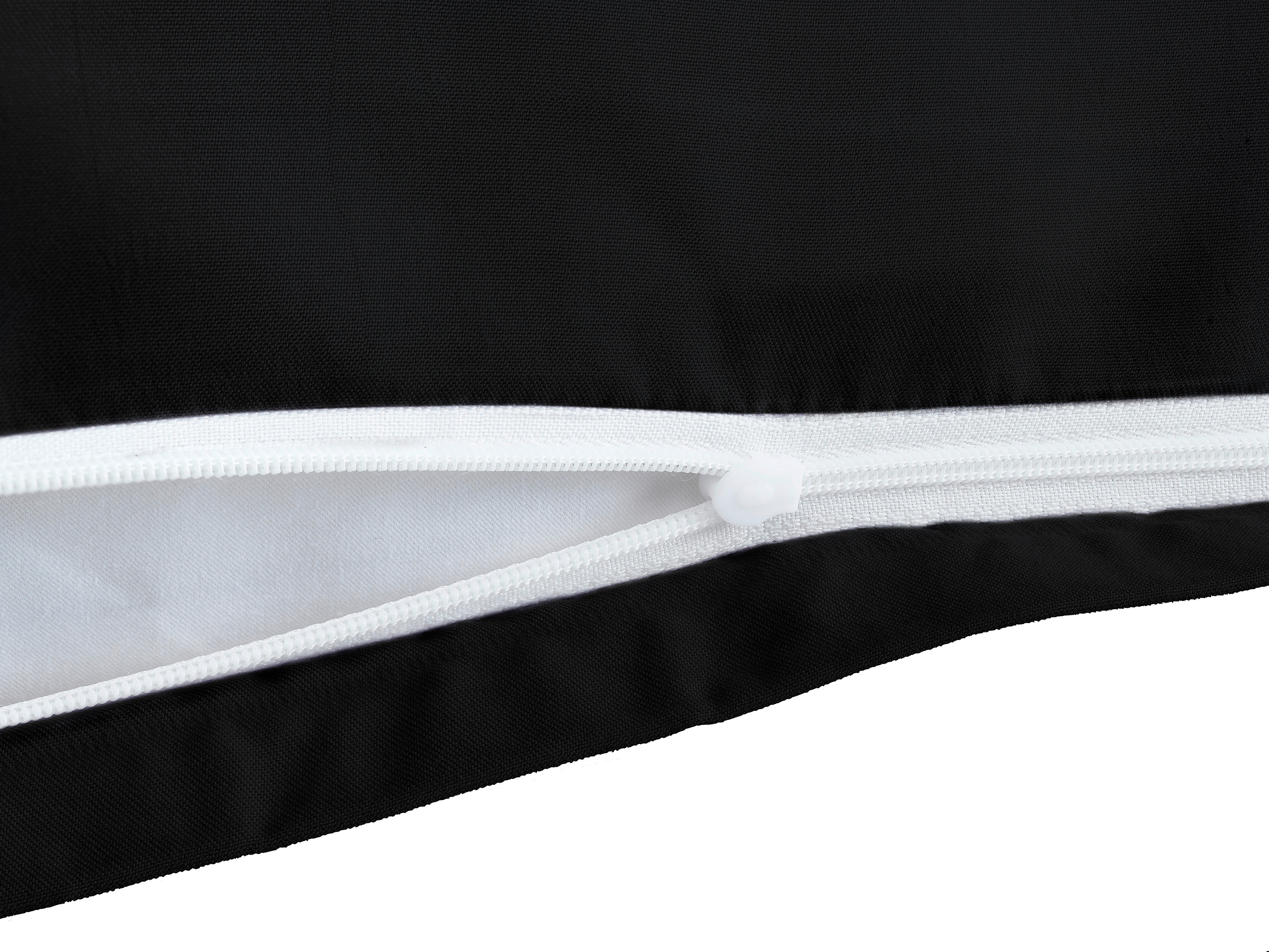 Kissenhülle Microfaser Kissenbezug_2erPack Microf.40x40 - schwarz (40,00/40,00cm)
