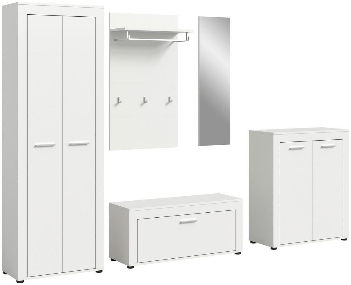 Garderobe JAM weiß B/H/T: ca. 285x191x35 cm JAM - weiß (285,00/191,00/35,00cm) - xonox.home