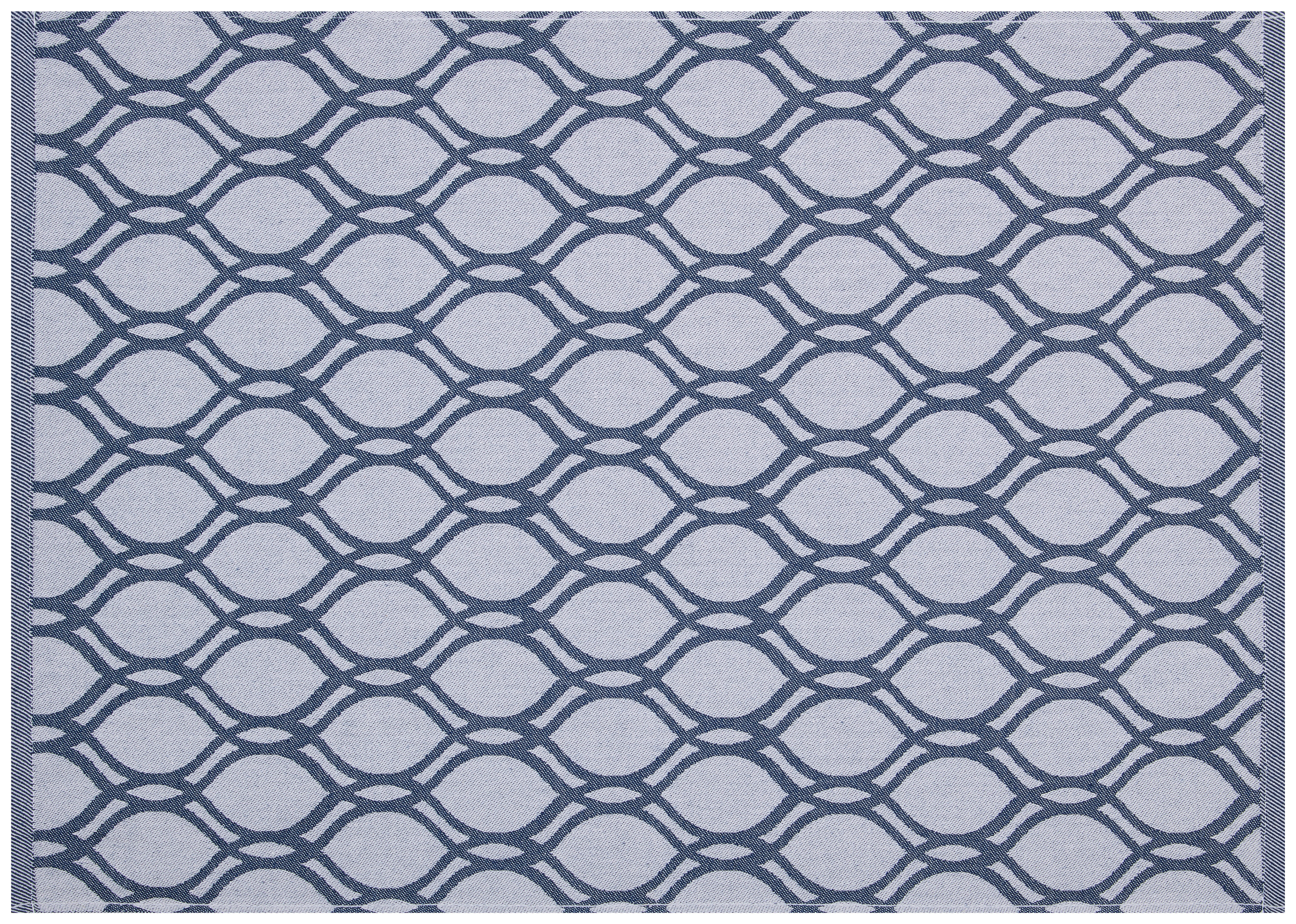 Geschirrtuch Geschirrtuch 50x70cm Ornament - blau (50,00/70,00cm)