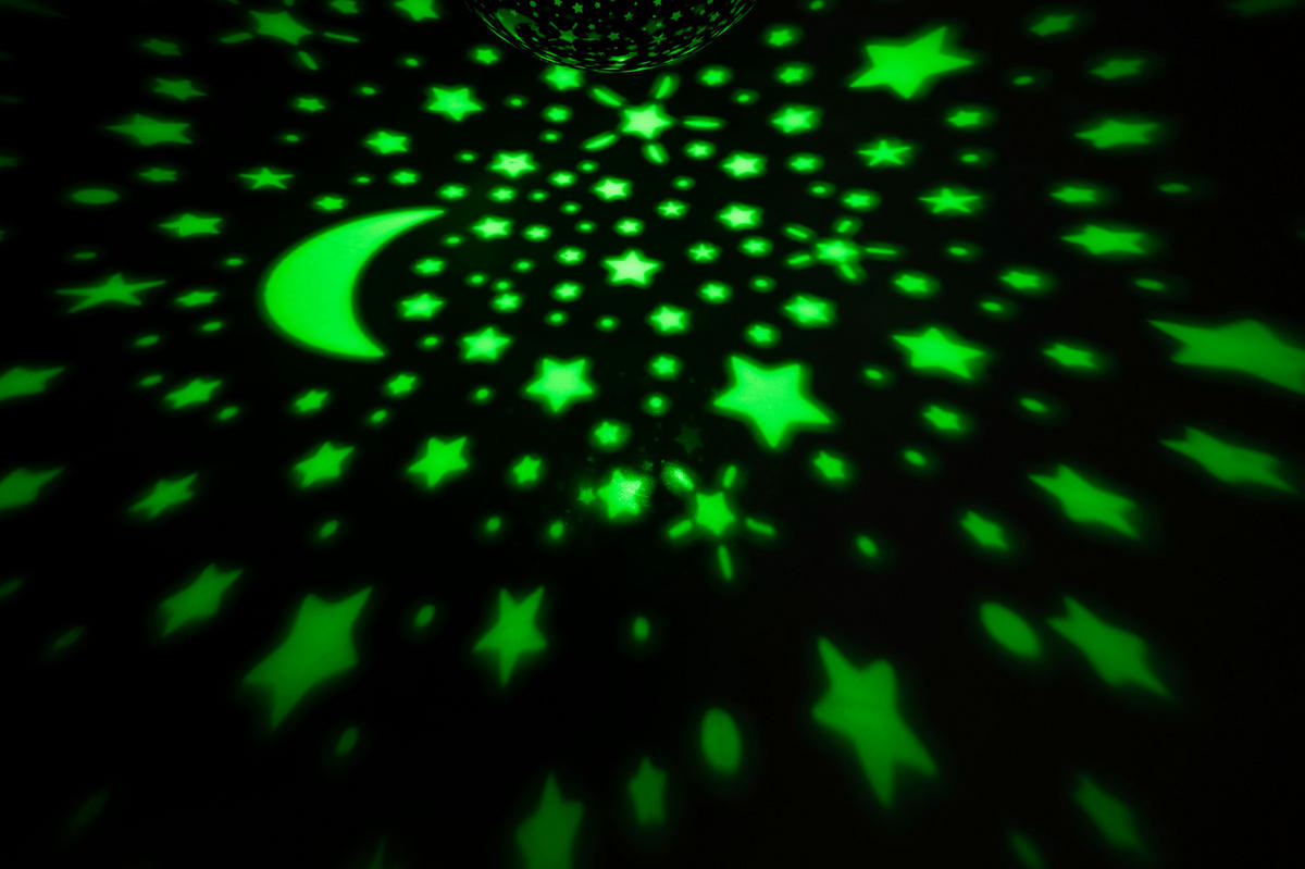 Sternenprojektor blau pink Kunststoff B/H/D: ca. 12x12x13,5 cm Nachtlicht_Grundig - blau/pink (13,50/12,00cm)