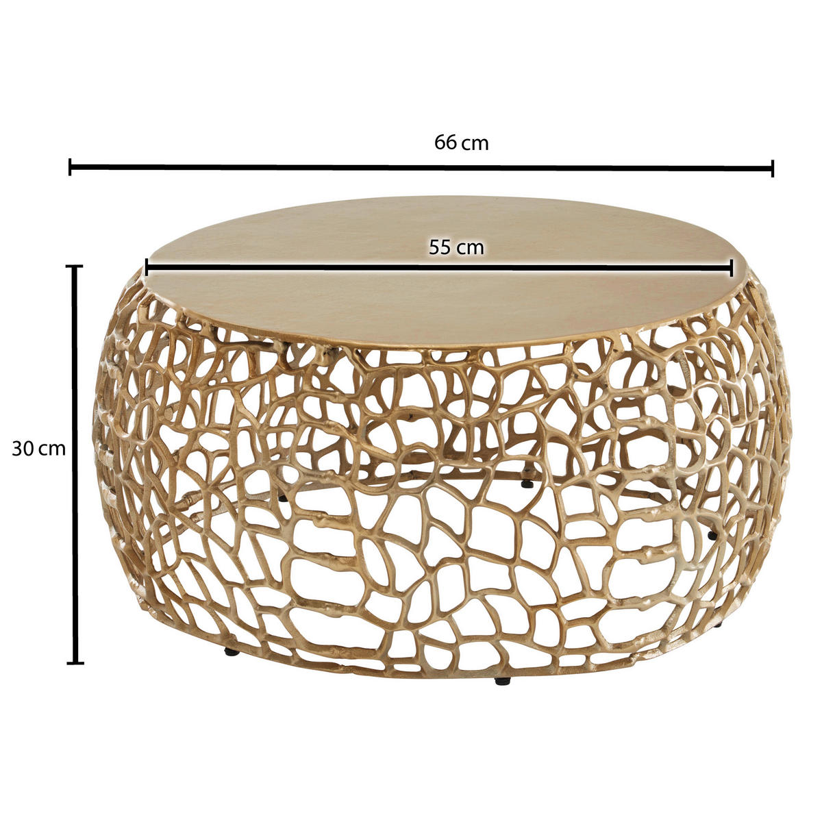 Couchtisch  B/H/T: ca. 66x30x66 cm Couchtisch - (66,00/30,00/66,00cm) - Wohnling