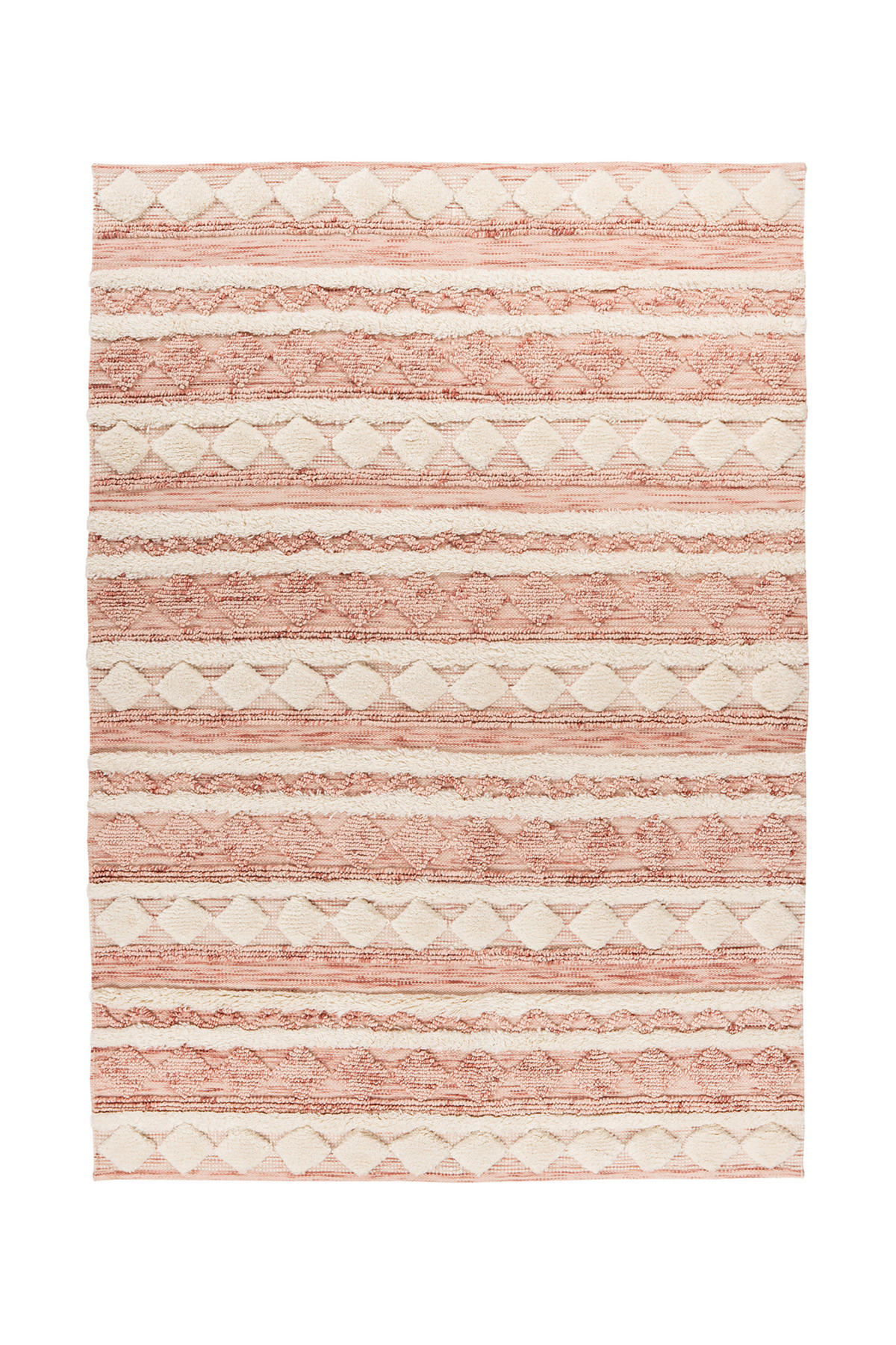 360Living Teppich Bohist creme B/L: ca. 200x290 cm Bohist - creme/rosa (200,00/290,00cm) - 360Living