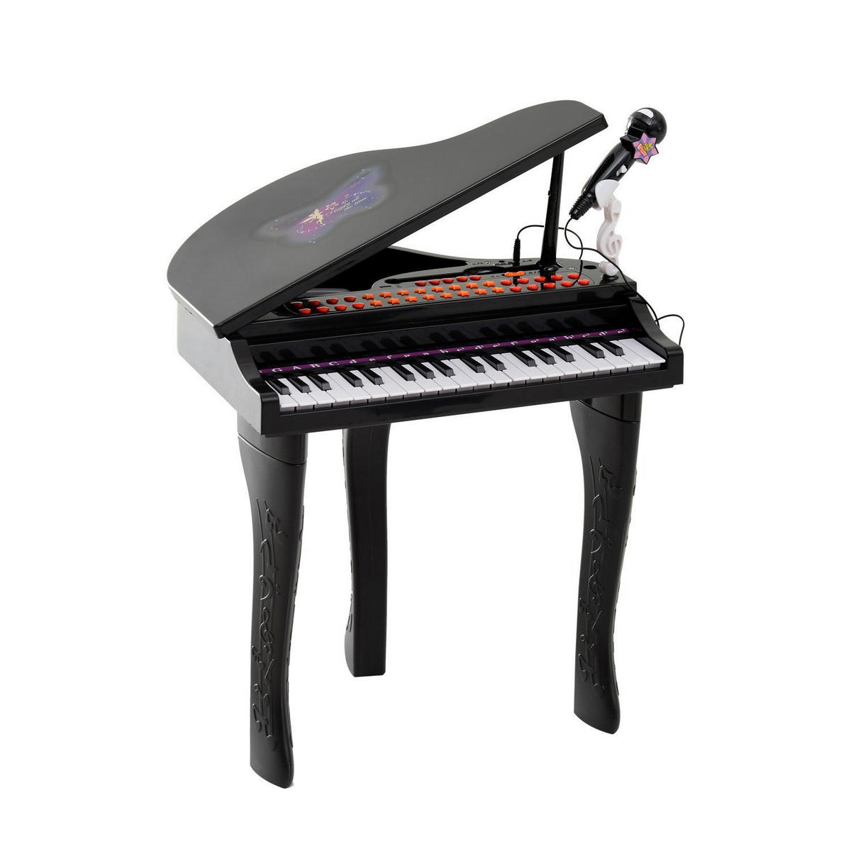 HOMCOM Kinderklavier B/H/L: ca. 39x69x48 cm Kinderklavier_Homcom - schwarz (48,00/39,00/69,00cm) - HOMCOM
